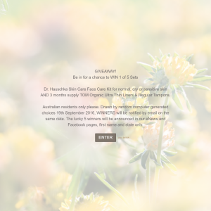 Win 1 of 5 Dr. Hauschka & TOM prize packs! - Dr. Hauschka & TOM