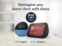 Win 1 of 5 Echo Show 5 & Echo Spot Bundles