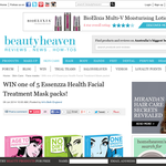 Win 1 of 5 Essenzza Health Facial Treatment Mask packs!