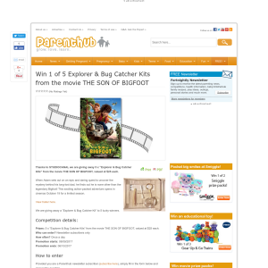 Win 1 of 5 Explorer & Bug Catcher Kits from the movie THE SON OF BIGFOOT