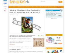 Win 1 of 5 Explorer & Bug Catcher Kits from the movie THE SON OF BIGFOOT