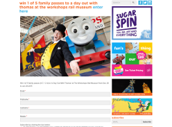 Win 1 of 5 Family Passes to 'A Day Out With Thomas' at The Workshops Rail Museum