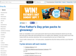 Win 1 of 5 'Father's Day' prize packs!