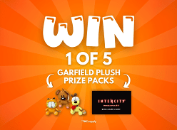 Win 1 of 5 Garfield Plush Packs