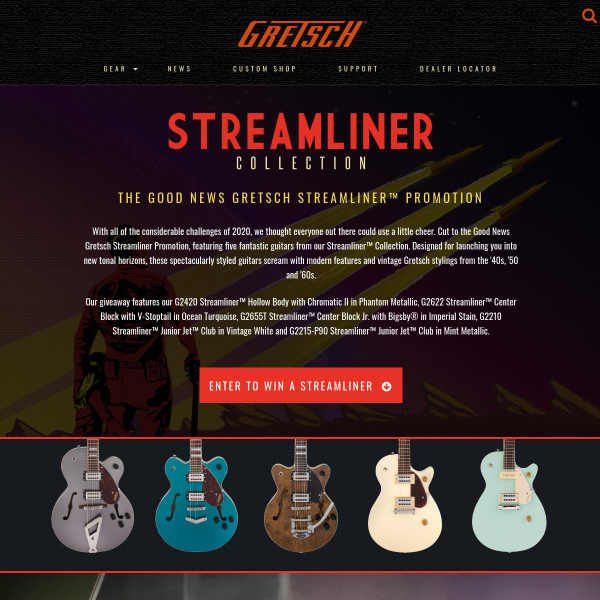 Win 1 of 5 Gretsch Streamliner Guitars
