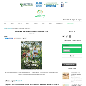 WIN 1 of 5! Grown & Gathered by Matt & Lentil Prubrick� Pan Macmillan RRP $45 - Pan MacMillan