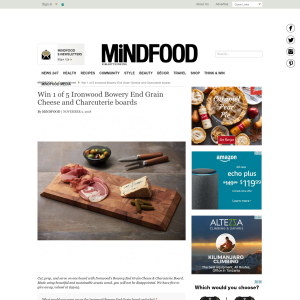 Win 1 of 5 Ironwood Bowery End Grain Cheese and Charcuterie boards