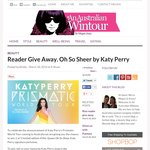 Win 1 of 5 Katy Perry Oh So Sheer Perfumes - Katy Perry 