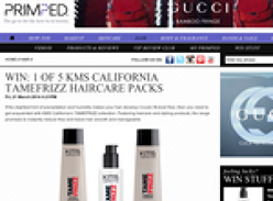 Win 1 of 5 KMS California Tamefrizz haircare packs!