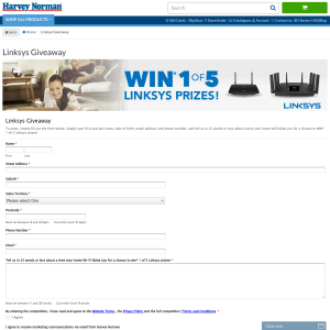 Win 1 of 5 Linksys prizes!