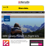 Win 1 of 5 'Lonely Planet' in-flight kits!