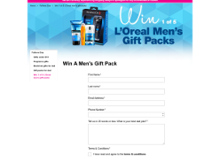 Win 1 of 5 L'Oreal men's gift packs!