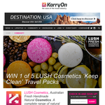 Win 1 of 5 LUSH Cosmetics 'Keep Clean' travel packs!