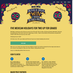 Win 1 of 5 Mexican holidays for 2!