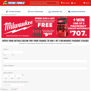 Win 1 of 5 Milwaukee Packout Stacks!