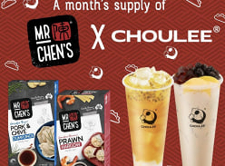 Win 1 of 5 Month's Supply of Choulee Bubble Tea