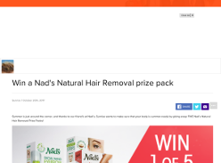 Win 1 of 5 Nad’s Natural Hair Removal Prize Packs