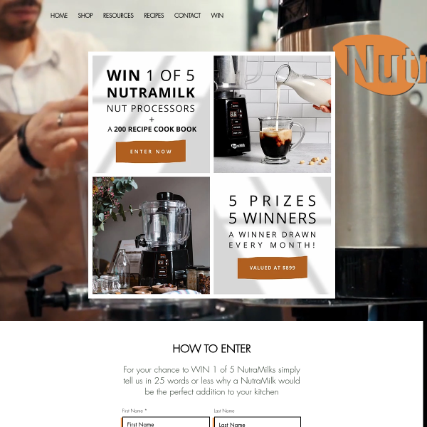 Win 1 of 5 NutraMilk Nut Processors Each