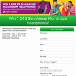 Win 1 of 5 pairs of Sennheiser 'Momentum' headphones!