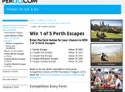 Win 1 of 5 Perth Escapes!