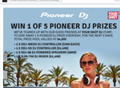 Win 1 of 5 Pioneer DJ prizes!