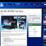 Win 1 of 5 PS3 consoles & 'BEYOND: Two Souls' prize packs!