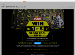 Win 1 of 5 Ryobi ONE+ Power Tool Packs