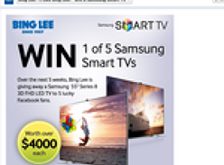 Win 1 of 5 Samsung Smart TVs!
