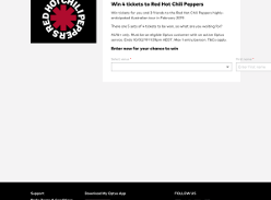 Win 1 of 5 Sets of Four Tickets to the Red Hot Chili Peppers Concert