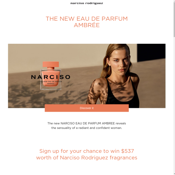 Win 1 of 5 Sets of Narciso Rodriguez Fragrances