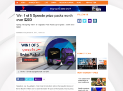 Win 1 of 5 Speedo prize packs