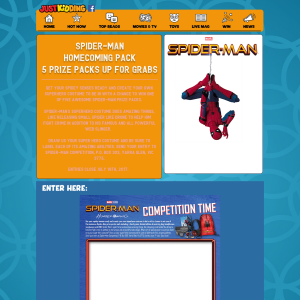 Win 1 of 5 Spider-Man prize packs
