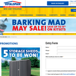 Win 1 of 5 storage sheds!