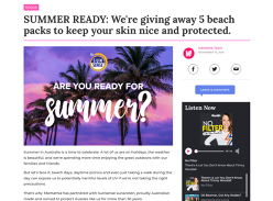 Win 1 of 5 Sun Protection Packs