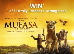 Win 1 of 5 Taronga Zoo Family Passes