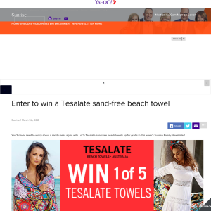 Win 1 of 5 Tesalate Sand-Free Beach Towels