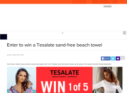 Win 1 of 5 Tesalate Sand-Free Beach Towels