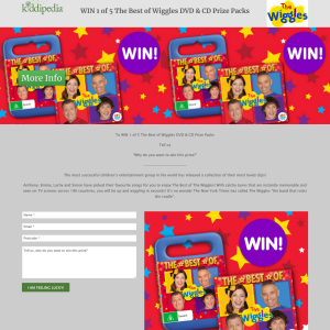 Win 1 of 5 The Best of Wiggles DVD & CD Prize Packs