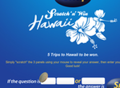 Win 1 of 5 trips to Hawaii!
