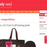 Win 1 of 5 Vani-T self tanning packs!
