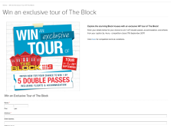 Win 1 of 5 VIP tours of The Block