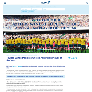 Win 1 of 5 Wallaby Test Match & Taylors Wine Prize Packs