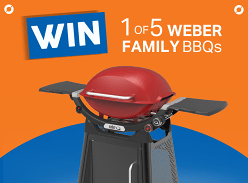 Win 1 of 5 Weber BBQ LP Family