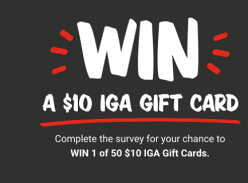 Win 1 of 50 $10 IGA Gift Cards