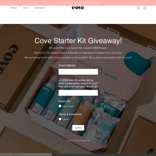 Win 1 of 50 Cove Cleaning Starter Kits