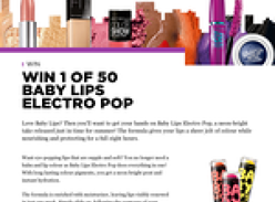 Win 1 of 50 Maybelline Baby Lips Electro Pop Lipsticks!