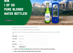 Win 1 of 50 Pure Blonde Water Bottles