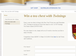 Win 1 of 50 'Twinings' tea chests!