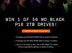 Win 1 of 50 WD_Black P10 2TB Game Drives