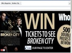 Win 1 of 500 double tickets to Broken City
